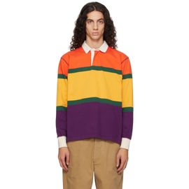 Drake's Drake's Multicolor Multi Stripe Cotton Rugby Polo