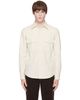 Drake's Drake's Off-White Western Selvedge Denim Stone Wash Shirt - 1