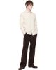 Drake's Drake's Off-White Western Selvedge Denim Stone Wash Shirt - 4