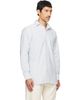 Drake's Drake's White & Green Ticking Stripe Button-Down Shirt - 2