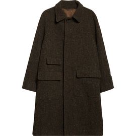 Drake's Drake's Wool Herringbone Tweed Overcoat