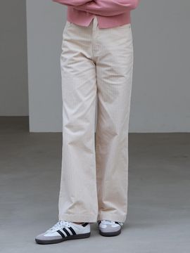 DRAWFIT WOMEN Corduroy Semi-Wide Cotton Pants [2 COLORS]