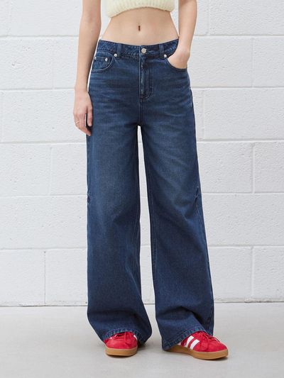 DRAWFIT WOMEN Semi Low Rise Wide Jeans [2 COLORS]