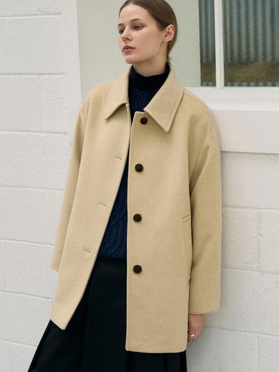 DRAWFIT WOMEN Soft Cashmere Oversized Half Coat [3 COLORS]