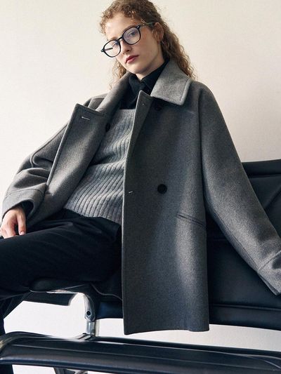 DRAWFIT WOMEN Wool Dolman Handmade Half Coat [2 Colors]
