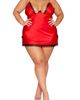 Dreamgirl Dreamgirl Eyelash Lace Trim Satin Chemise - 1