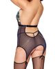 Dreamgirl Dreamgirl Floral Embroidered Basque & G-String Set - 2