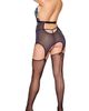 Dreamgirl Dreamgirl Floral Embroidered Basque & G-String Set - 5
