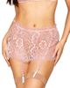 Dreamgirl Dreamgirl Floral Lace Bralette, Garter Skirt & Choker Set - 1