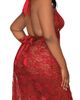 Dreamgirl Dreamgirl Lace Halter Nightgown & G-String Set - 3