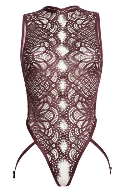 Dreamgirl Dreamgirl Lace Teddy with Garter Straps