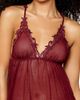 Dreamgirl Dreamgirl Lace Trim Mesh Babydoll Chemise & G-String Thong - 3