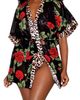 Dreamgirl Dreamgirl Leopard Print Teddy & Robe Set - 1