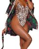 Dreamgirl Dreamgirl Leopard Print Teddy & Robe Set - 2