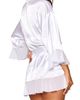 Dreamgirl Dreamgirl Satin & Chiffon Bralette, Robe & Thong Set - 3