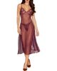 Dreamgirl Dreamgirl Swiss Dot Lace & Mesh Chemise & G-String Set - 1