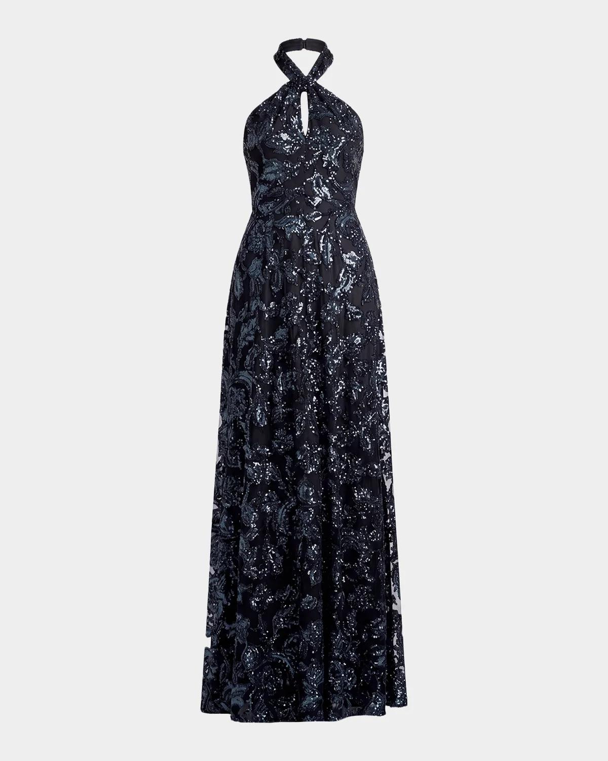 Dress the Population Black Label Manon Halterneck Gown