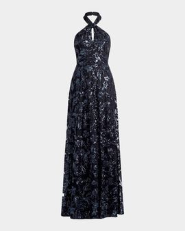 Dress the Population Black Label Manon Halterneck Gown