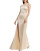 Dress The Population Dress the Population Amy One Shoulder Satin High Slit Gown - 3