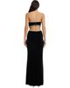 Dress The Population Dress the Population Ariana Strapless Crystal Trim Cut-Out High Slit Gown - 3