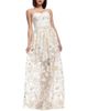 Dress The Population Dress the Population Audrina Strapless Sweetheart 3D Floral Applique Sheer Overlay Gown - 2