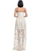 Dress The Population Dress the Population Audrina Strapless Sweetheart 3D Floral Applique Sheer Overlay Gown - 4