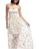 Dress The Population Dress the Population Audrina Strapless Sweetheart 3D Floral Applique Sheer Overlay Gown - 5