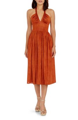 Dress the Population Dress the Population Briar Halter Jacquard Cocktail Dress