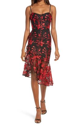 Dress the Population Dress the Population Cantrelle Asymmetrical Hem Cocktail Dress