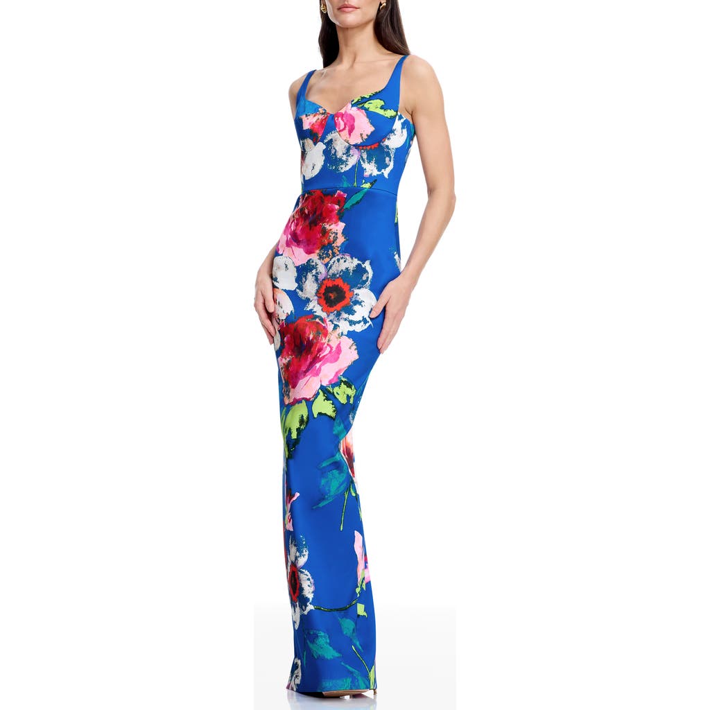 Dress the Population Dress the Population Elijah Placed Floral Sheath Gown
