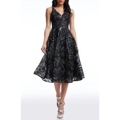 Dress the Population Dress the Population Elisa Sequin Fit & Flare Cocktail Dress