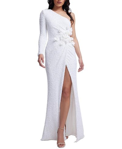 Dress The Population Dress the Population Francis One Shoulder Boucle 3D Floral Gown