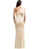 Dress The Population Dress the Population Georgina One Shoulder Bow Satin High Slit Gown - 5
