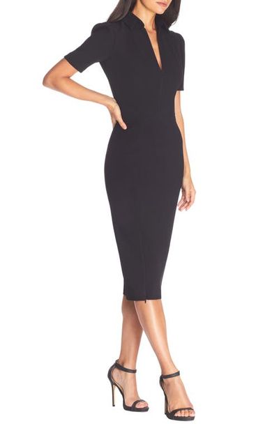 Dress the Population Dress the Population Gloria Front Zip Sheath Dress