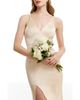 Dress The Population Dress the Population Iris V-Neck Satin High Slit Gown - 3