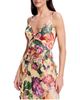 Dress The Population Dress the Population Jayden V-Neck Floral Print Cascade Ruffle Gown - 6