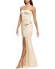 Dress The Population Dress the Population Kai Strapless Sweetheart Bustier Side Ruffle Gown - 2