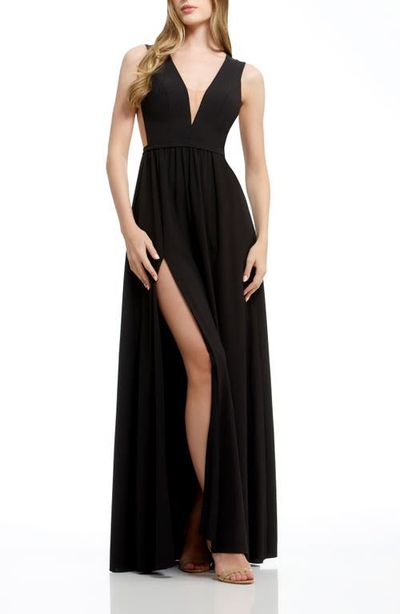 Dress the Population Dress the Population Katrina Illusion Sleeveless Gown