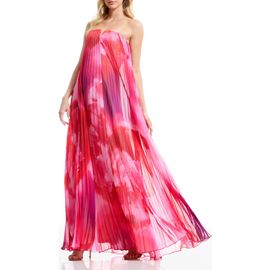 Dress The Population - Cosette Strapless Embroidered Midi Dress