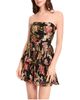 Dress The Population Dress the Population Libby Strapless Floral Print Tiered Ruffle Mini Dress - 3