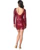 Dress The Population Dress the Population Lola Long Sleeve Bateau Neck Sequin Mini Dress - 3
