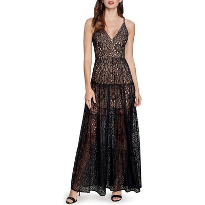 Dress the Population Dress the Population Melina Lace Sleeveless Gown