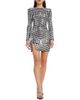 Dress The Population Dress the Population Nathalia Long Sleeve Geometric Sequin Stripe Mini Dress - 1