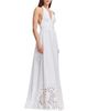 Dress The Population Dress the Population Nessie Halter Plunge V-Neck Lace Trim A-Line Gown - 5