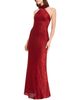 Dress The Population Dress the Population Olivia Halter High Neck Rose Print Rosette Gown - 5