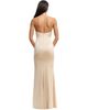 Dress The Population Dress the Population Paige Halter Neck Satin High Slit Gown - 5