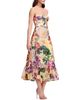 Dress The Population Dress the Population Prescott Strapless Sweetheart Floral Print Tiered Midi Dress - 2