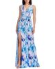 Dress The Population Dress the Population Sandra V-Neck Pleated Floral Gown - 2