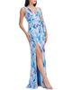 Dress The Population Dress the Population Sandra V-Neck Pleated Floral Gown - 3