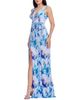 Dress The Population Dress the Population Sandra V-Neck Pleated Floral Gown - 4